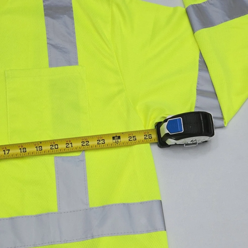 Bass Creek Outfitters Hi Vis Long Sleeve Shirt Neon Yellow Class 3 2XL BO451167